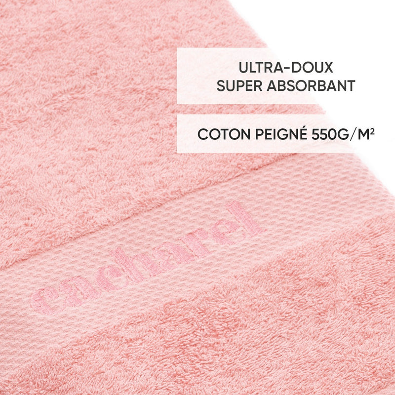 Maxi Drap De Bain Rose Pétale