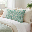 Feuillage Fleuri - Drap Plat Satin De Coton - Feuillage Fleuri Vert Clair / Vert Clair