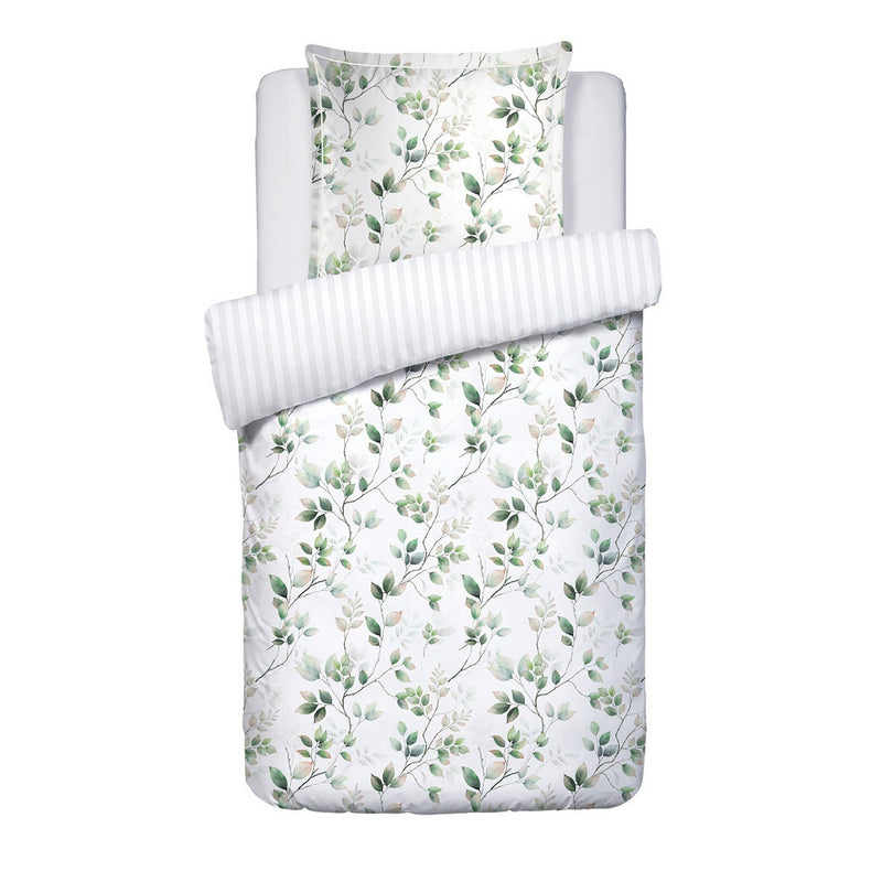 Petit Bosquet - Housse De Couette + 1 Ou 2 Taie(S) D'Oreiller Satin De Coton - Petit Bosquet Blanc