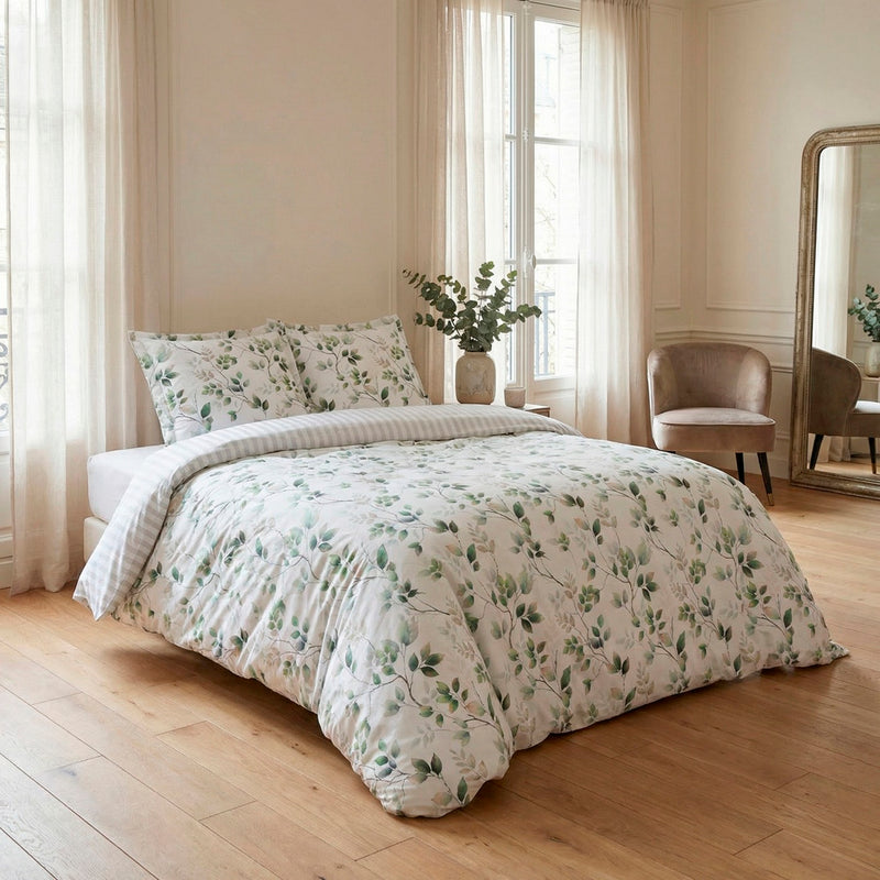 Petit Bosquet - Housse De Couette + 1 Ou 2 Taie(S) D'Oreiller Satin De Coton - Petit Bosquet Blanc