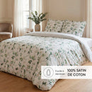Petit Bosquet - Housse De Couette + 1 Ou 2 Taie(S) D'Oreiller Satin De Coton - Petit Bosquet Blanc