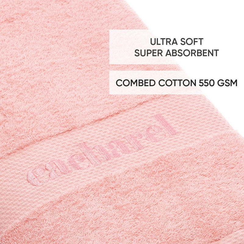 Set De 2 Serviettes & 2 Draps De Bain Rose Pétale