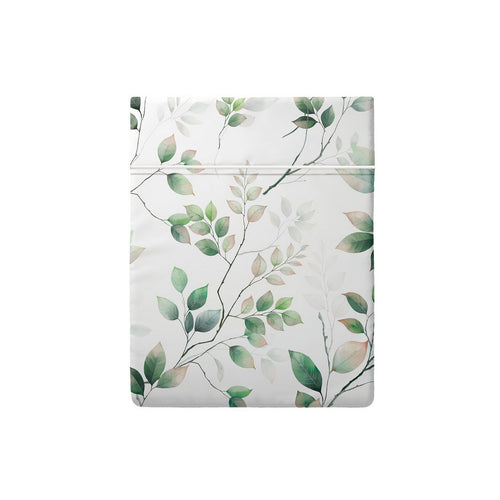 Petit Bosquet - Drap Plat Satin De Coton - Petit Bosquet Blanc