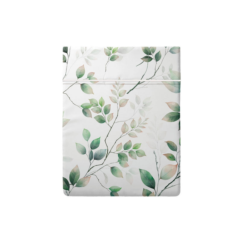 Petit Bosquet - Drap Plat Satin De Coton - Petit Bosquet Blanc
