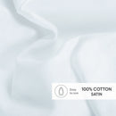 Uni 1 Baratta - Taie D'Oreiller Satin De Coton - Uni 1 Baratta Bleu 01