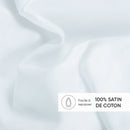 Uni 1 Baratta - Taie D'Oreiller Satin De Coton - Uni 1 Baratta Bleu 01