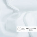 Uni 1 Baratta - Drap Plat Satin De Coton - Uni 1 Baratta Bleu 01