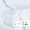 Uni 1 Baratta - Drap Plat Satin De Coton - Uni 1 Baratta Bleu 01