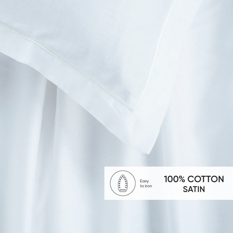 Uni 1 Baratta - Ensemble De Draps Satin De Coton - Uni 1 Baratta Bleu 01