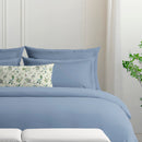 Uni 1 Baratta - Taie D'Oreiller Satin De Coton - Uni 1 Baratta Bleu 03