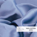 Uni 1 Baratta - Ensemble De Draps Satin De Coton - Uni 1 Baratta Bleu 03
