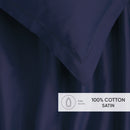 Uni 1 Baratta - Ensemble De Draps Satin De Coton - Uni 1 Baratta Bleu 04