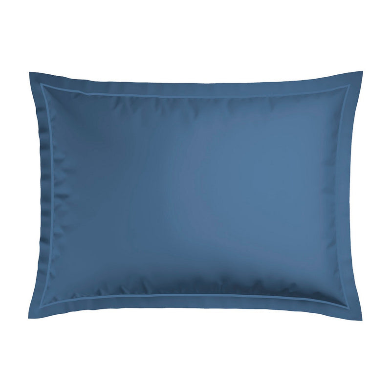 Uni 1 Baratta - Taie D'Oreiller Satin De Coton - Uni 1 Baratta Bleu 05