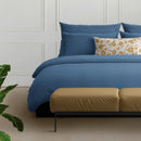Uni 1 Baratta - Taie D'Oreiller Satin De Coton - Uni 1 Baratta Bleu 05