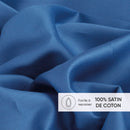 Uni 1 Baratta - Drap Plat Satin De Coton - Uni 1 Baratta Bleu 05