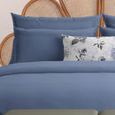 Uni 1 Baratta - Taie D'Oreiller Satin De Coton - Uni 1 Baratta Bleu 06