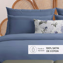 Uni 1 Baratta - Taie D'Oreiller Satin De Coton - Uni 1 Baratta Bleu 06