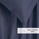 Uni 1 Baratta - Ensemble De Draps Satin De Coton - Uni 1 Baratta Bleu 06