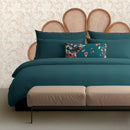 Uni 1 Baratta - Taie D'Oreiller Satin De Coton - Uni 1 Baratta Bleu 08