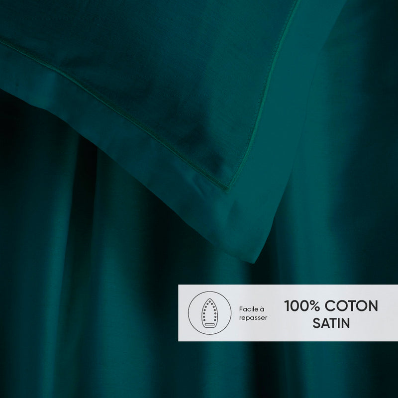 Uni 1 Baratta - Ensemble De Draps Satin De Coton - Uni 1 Baratta Bleu 08