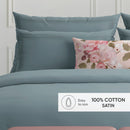 Uni 1 Baratta - Taie D'Oreiller Satin De Coton - Uni 1 Baratta Bleu 09