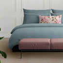 Uni 1 Baratta - Taie D'Oreiller Satin De Coton - Uni 1 Baratta Bleu 09