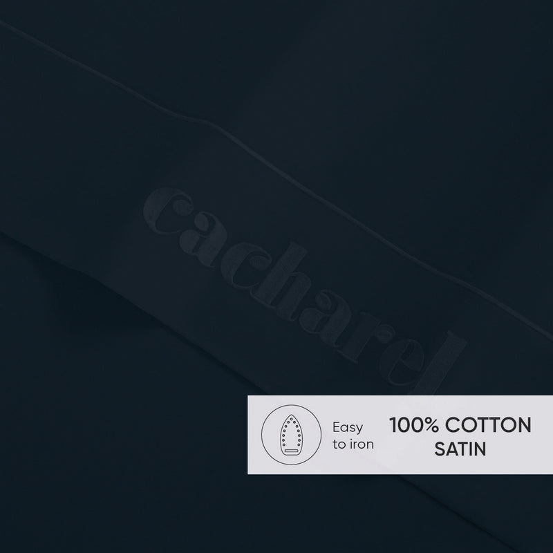 Uni 1 Baratta - Drap Plat Satin De Coton - Uni 1 Baratta Bleu 11