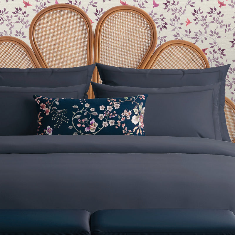 Uni 1 Baratta - Drap Plat Satin De Coton - Uni 1 Baratta Bleu 11