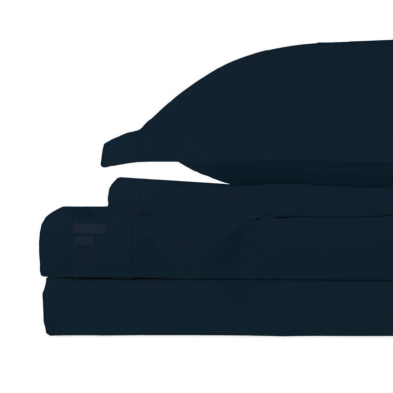 Uni 1 Baratta - Ensemble De Draps Satin De Coton - Uni 1 Baratta Bleu 11
