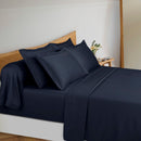 Uni 1 Baratta - Ensemble De Draps Satin De Coton - Uni 1 Baratta Bleu 11