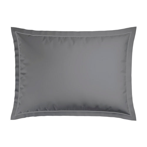 Uni 1 Baratta - Taie D'Oreiller Satin De Coton - Uni 1 Baratta Gris 02