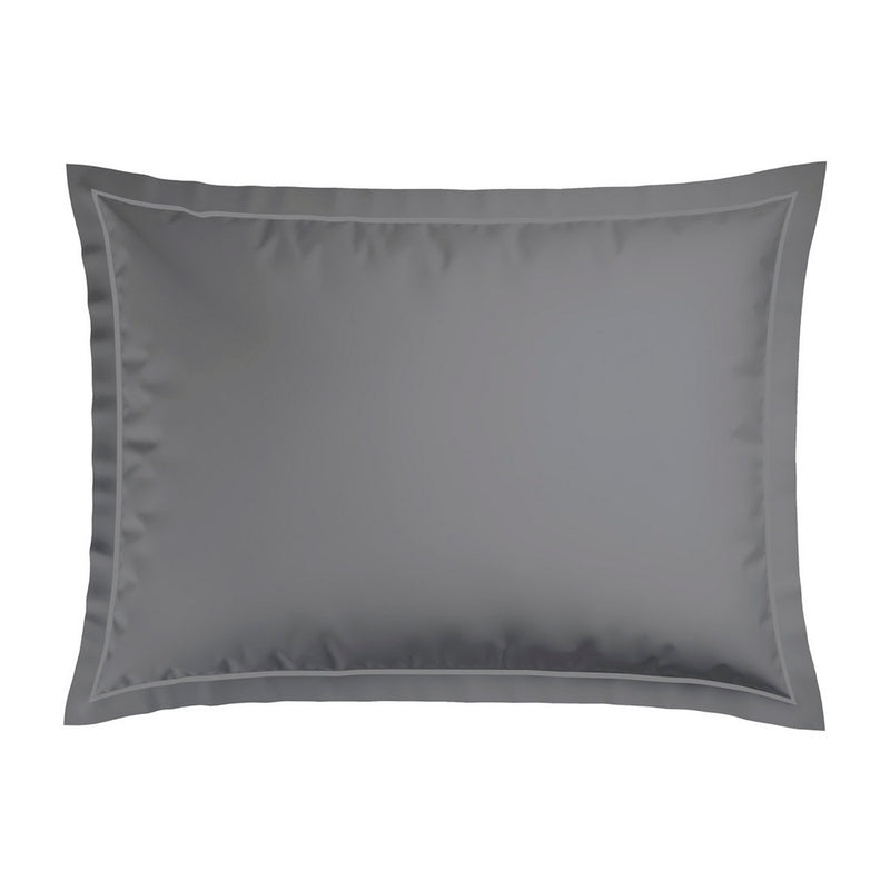 Uni 1 Baratta - Taie D'Oreiller Satin De Coton - Uni 1 Baratta Gris 02