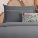 Uni 1 Baratta - Taie D'Oreiller Satin De Coton - Uni 1 Baratta Gris 02