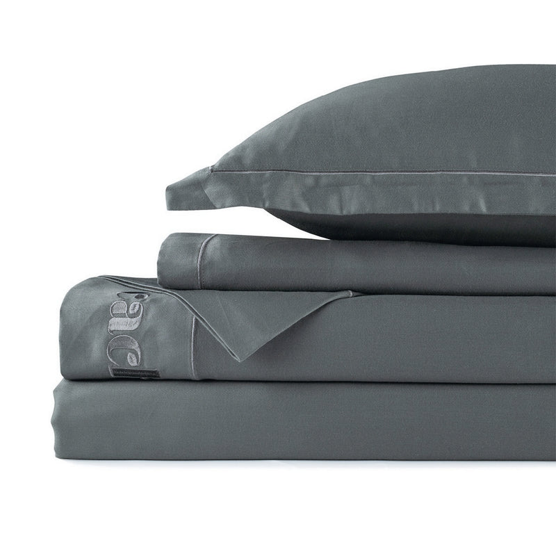 Uni 1 Baratta - Ensemble De Draps Satin De Coton - Uni 1 Baratta Gris 02