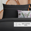Uni 1 Baratta - Taie D'Oreiller Satin De Coton - Uni 1 Baratta Gris 03