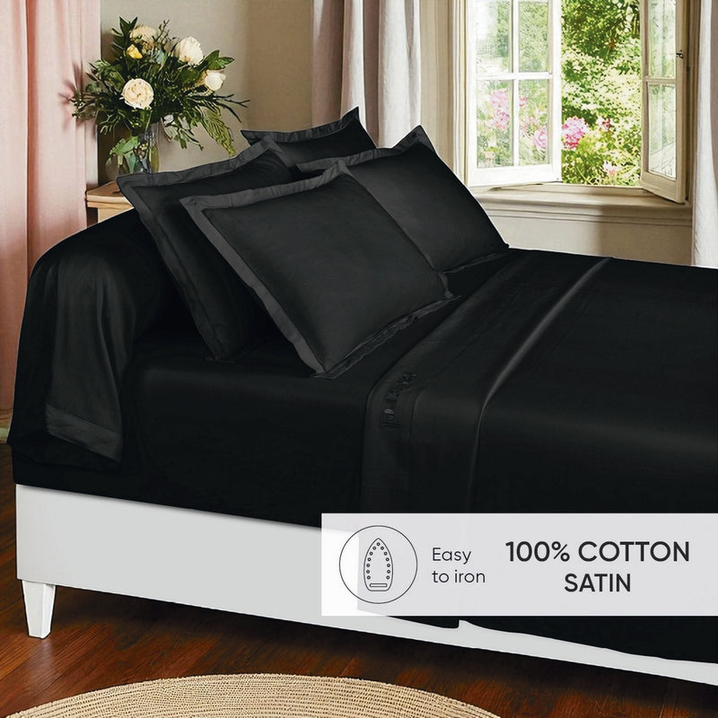 Uni 1 Baratta - Drap Plat Satin De Coton - Uni 1 Baratta Gris 03