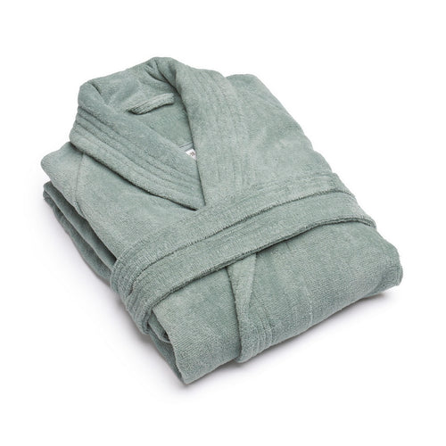 Peignoir Avec Col Châle En Coton Ultra Absorbant - Vert
