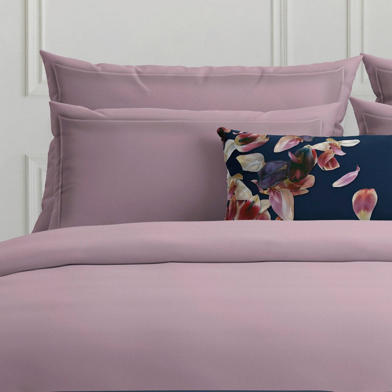Uni 1 Baratta - Taie D'Oreiller Satin De Coton - Uni 1 Baratta Rose 01