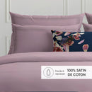 Uni 1 Baratta - Taie D'Oreiller Satin De Coton - Uni 1 Baratta Rose 01