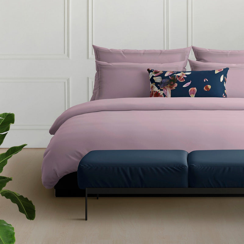 Uni 1 Baratta - Taie D'Oreiller Satin De Coton - Uni 1 Baratta Rose 01