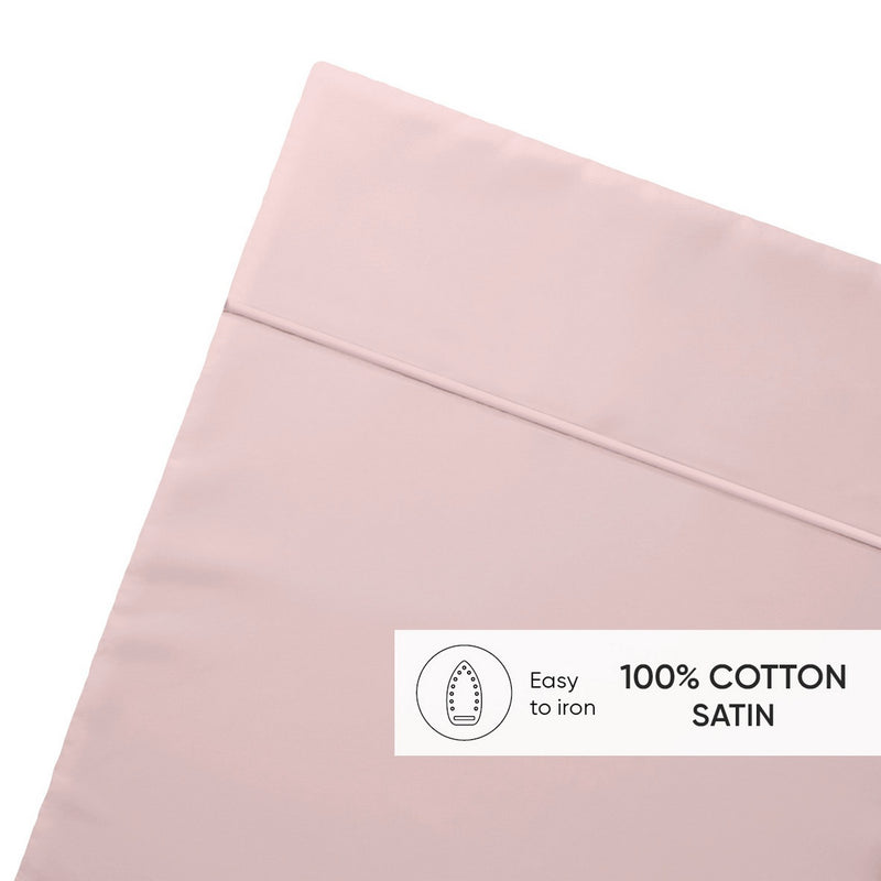 Uni 1 Baratta - Drap Plat Satin De Coton - Uni 1 Baratta Rose 01