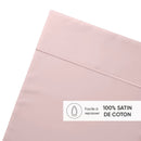 Uni 1 Baratta - Drap Plat Satin De Coton - Uni 1 Baratta Rose 01