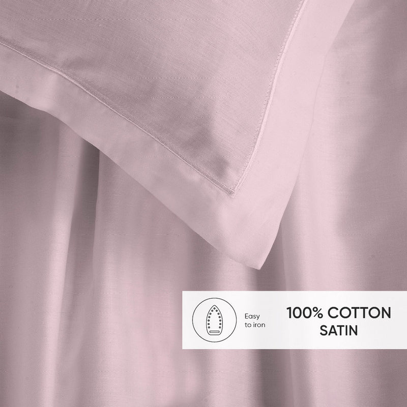 Uni 1 Baratta - Ensemble De Draps Satin De Coton - Uni 1 Baratta Rose 01