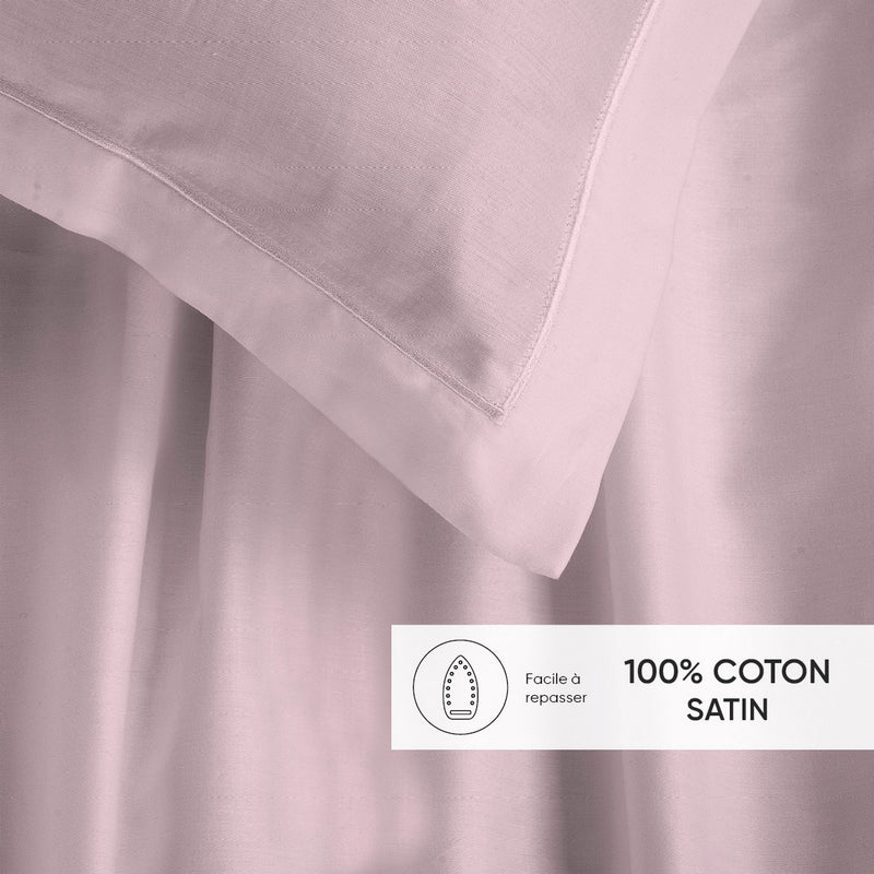 Uni 1 Baratta - Ensemble De Draps Satin De Coton - Uni 1 Baratta Rose 01