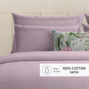 Uni 1 Baratta - Taie D'Oreiller Satin De Coton - Uni 1 Baratta Rose 02