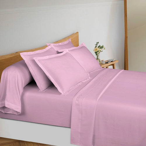 Uni 1 Baratta - Ensemble De Draps Satin De Coton - Uni 1 Baratta Rose 02