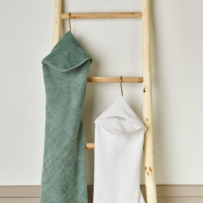 Cape De Bain Bébe En 100% Coton Super Absorbant : Blanc