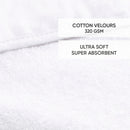 Cape De Bain Bébe En 100% Coton Super Absorbant : Blanc