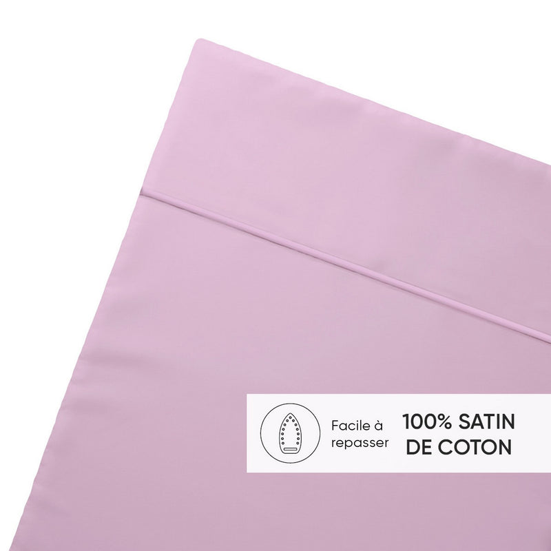 Uni 1 Baratta - Drap Plat Satin De Coton - Uni 1 Baratta Rose 03