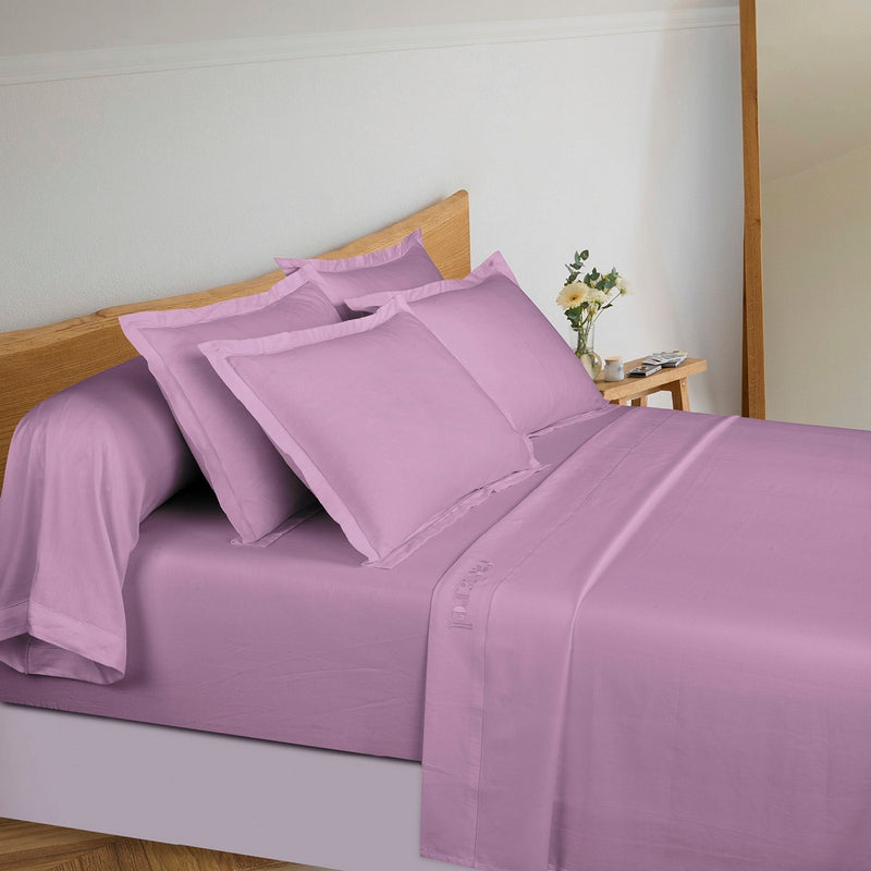 Uni 1 Baratta - Ensemble De Draps Satin De Coton - Uni 1 Baratta Rose 03